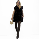 pelliccia foderata smanicata brunette